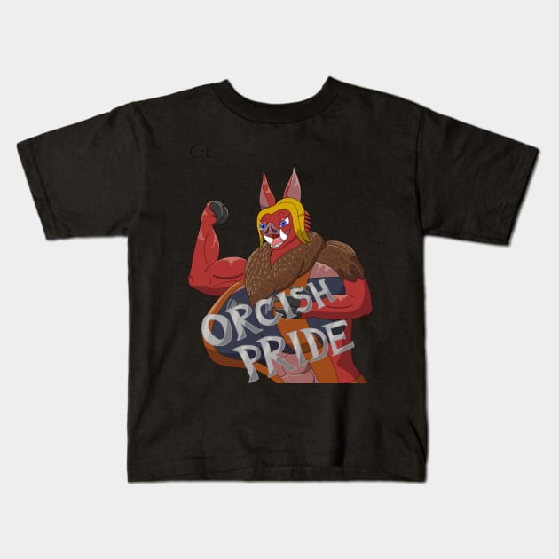 Orcish Pride v2 Kids T-Shirt by Cyborg-Lucario